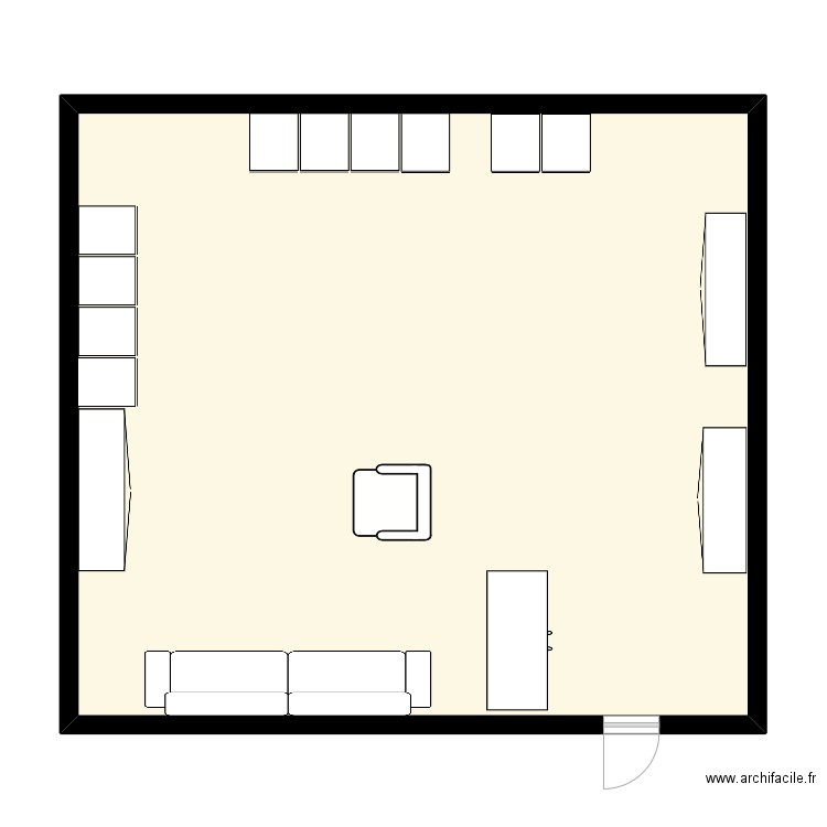 LOKRES. Plan de 1 pièce et 84 m2