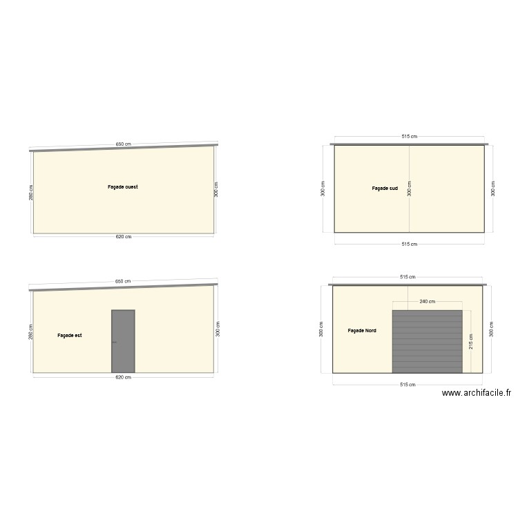 Façade initial. Plan de 0 pièce et 0 m2