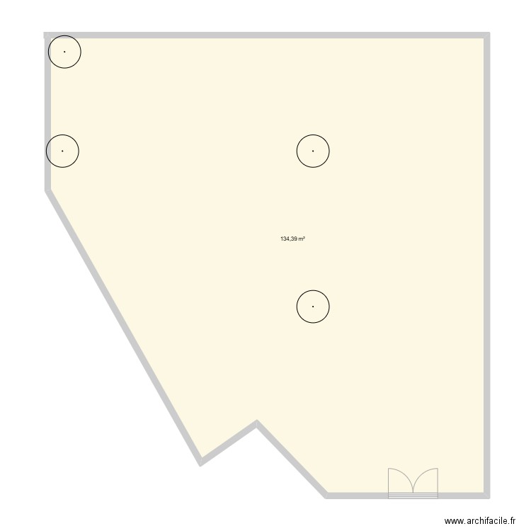 Orientation. Plan de 1 pièce et 134 m2