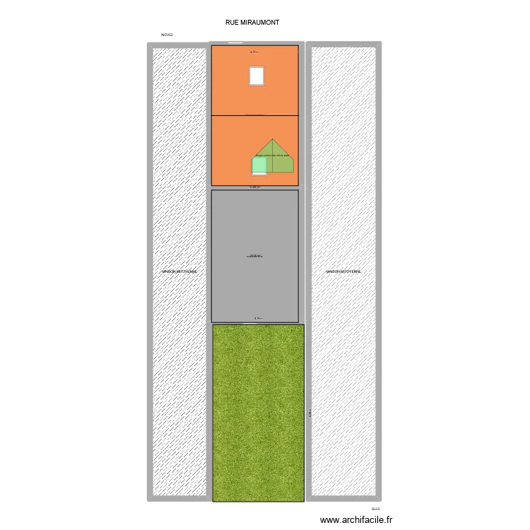 projet chien assis plan de masse. Plan de 4  et 178 m²