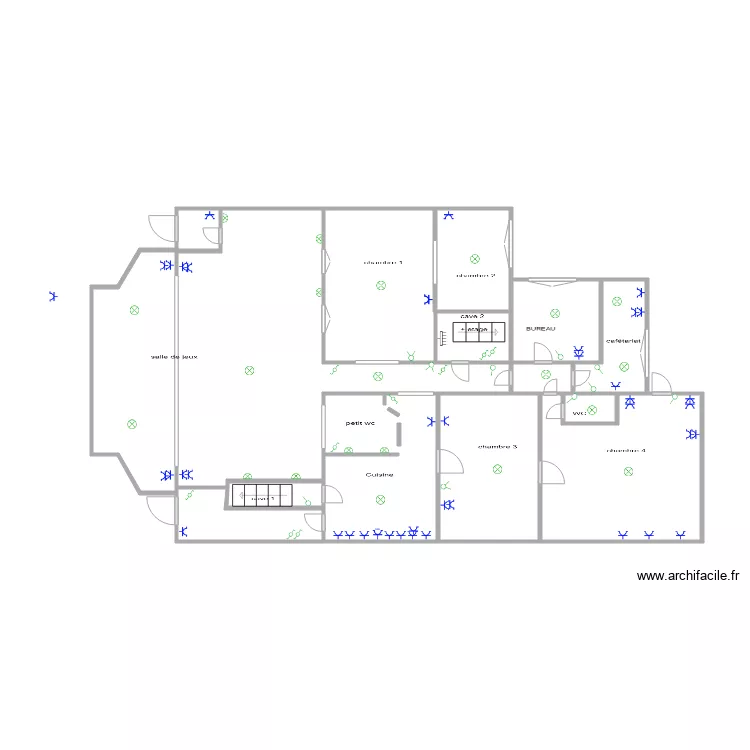 large creche. Plan de 13 et 61 m² large creche. Plan de 13 et 61 m²
