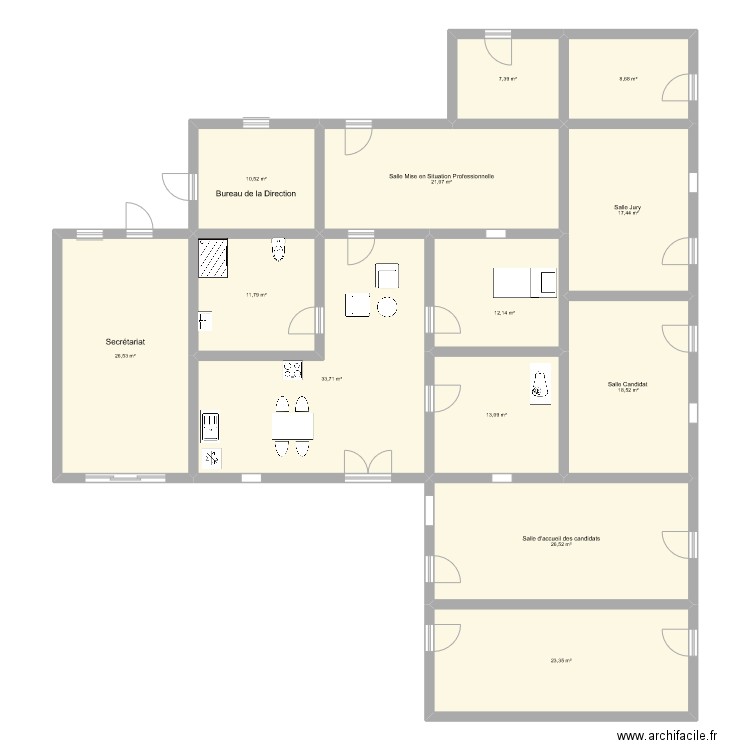 Plan RQ_RCSAD. Plan de 13 pièces et 231 m2