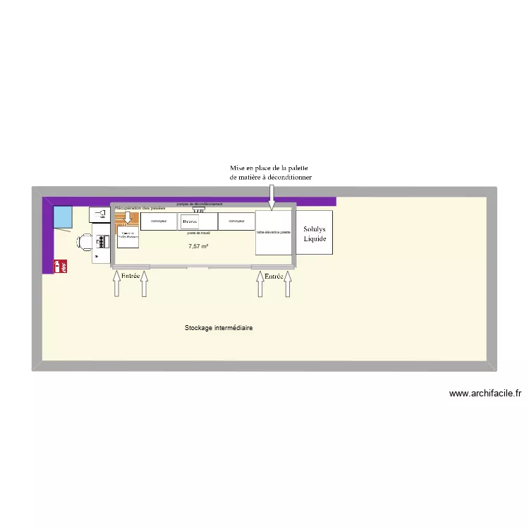 salle grise. Plan de 2 et 61 m² salle grise. Plan de 2 et 61 m²