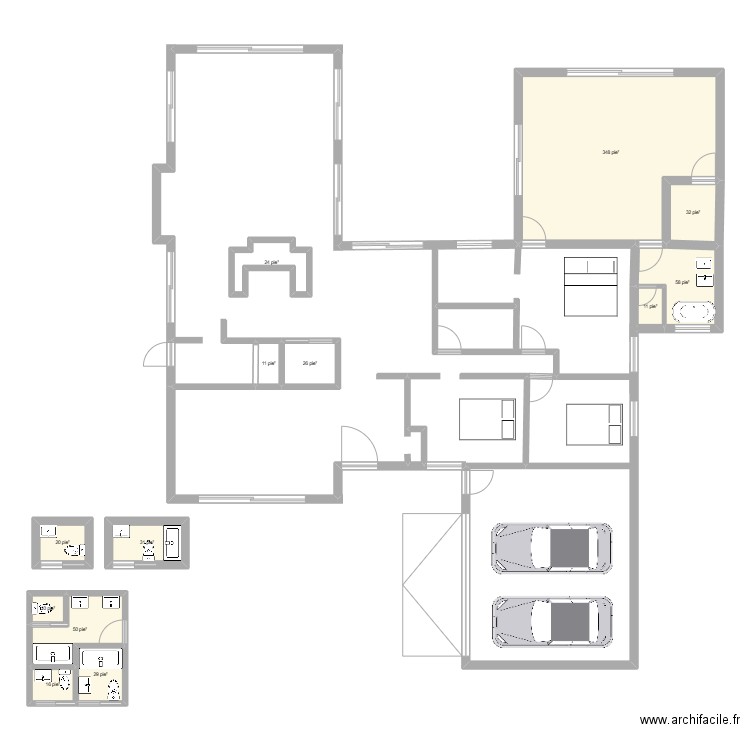 1702 Shagbark1. Plan de 13 pièces et 62 m2