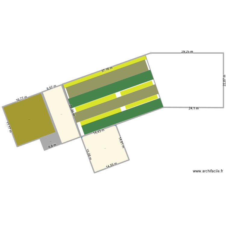 Adrien Tropenat. Plan de 4 pièces et 693 m2