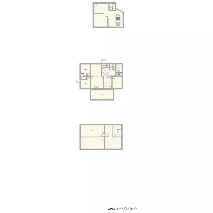 Maison Ozouer. Plan de 20  et 287 m²