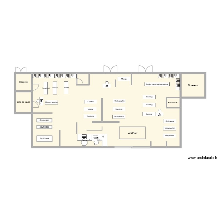 Plan masse Emma. Plan de 10 pièces et 56 m2