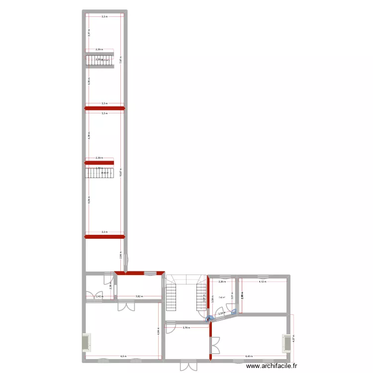 Etage 1. Plan de 6 pièces et 111 m² Etage 1. Plan de 6 pièces et 111 m²