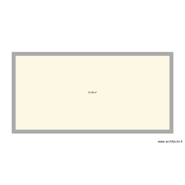 locht. Plan de 1 pièce et 62 m2