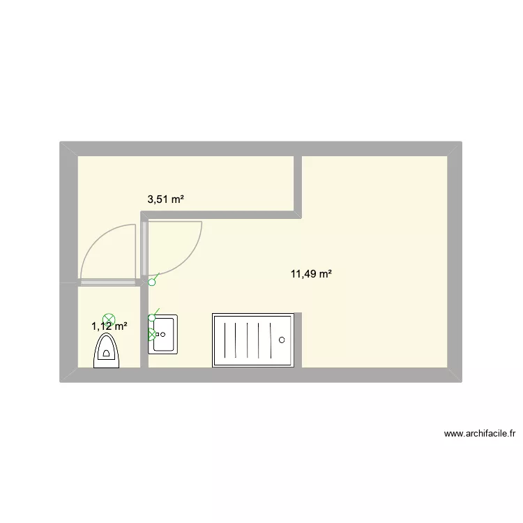 Brau. Plan de 3 et 16 m² Brau. Plan de 3 et 16 m²
