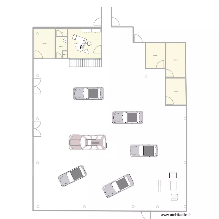 HONDA  RDC ET ETAGE PROJET 2026. Plan de 8  et 63 m²