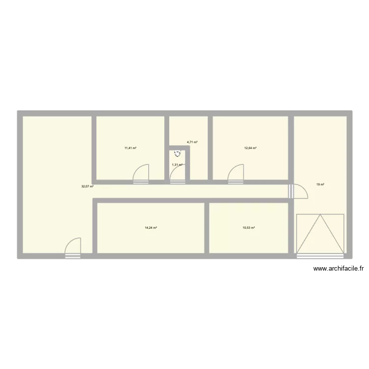 Cb - apr&egrave;s. Plan de 8  et 106 m²