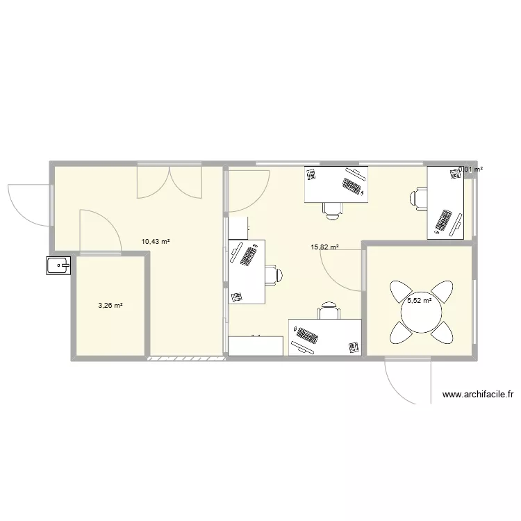 Bureau log 2. Plan de 