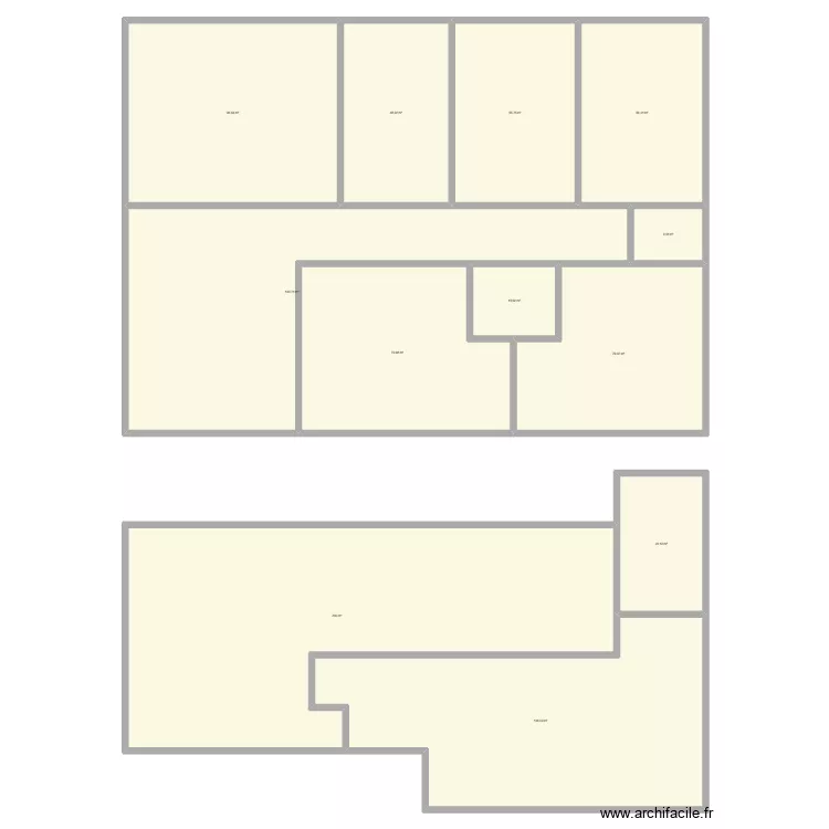 plan danna. Plan de 12  et 941 m²