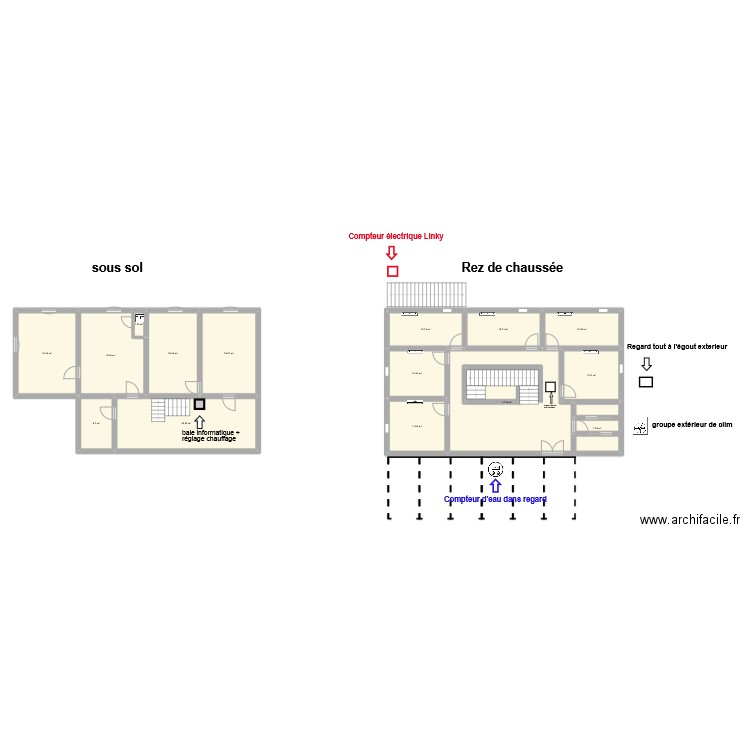 vaison. Plan de 15 pièces et 230 m2