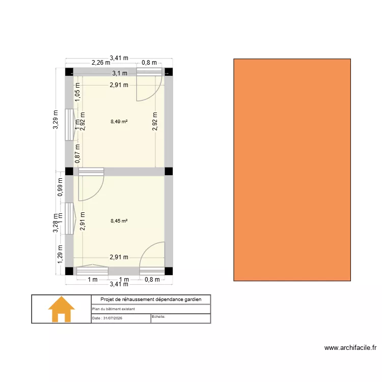 Ambohijanaka. Plan de 2 et 17 m² Ambohijanaka. Plan de 2 et 17 m²