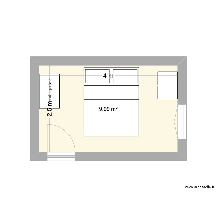 mon nouvel appart. Plan de 1 pièce et 10 m2
