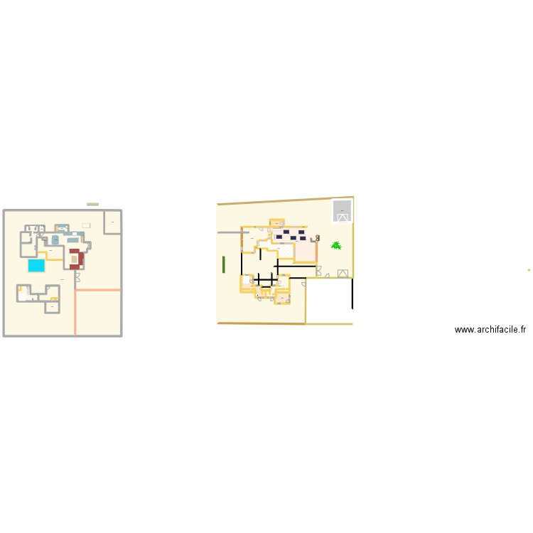 HOUCHE3. Plan de 23 pièces et 2017 m2
