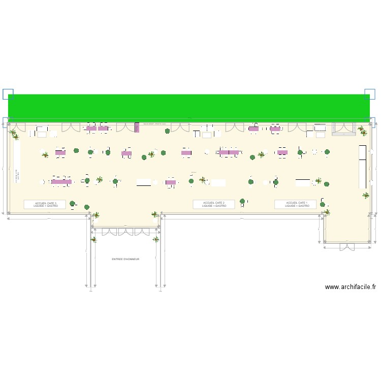 Salon Grands Crus Configuration accueil Café . Plan de 1 pièce et 693 m2