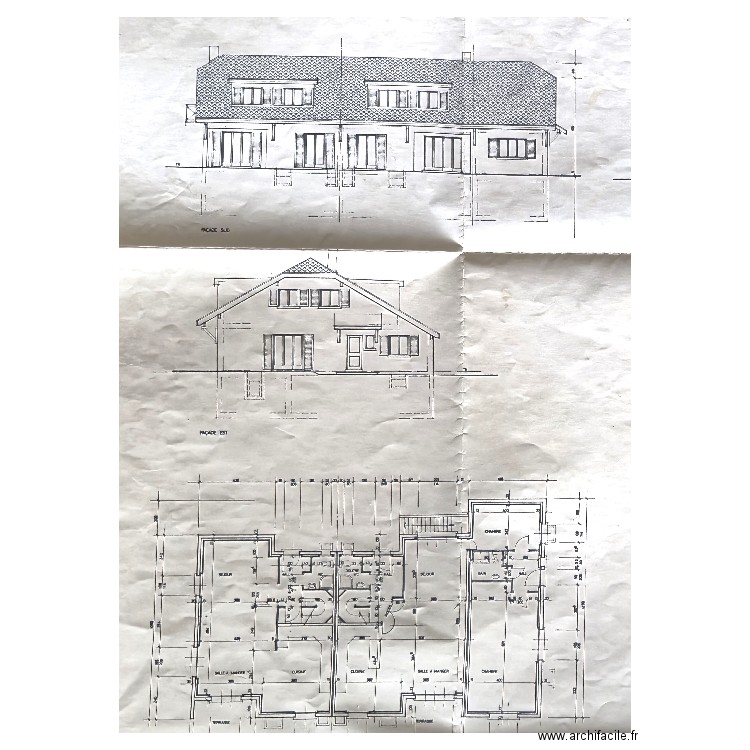 facade et rez. Plan de 0 pièce et 0 m2