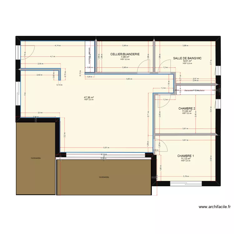 plan double L2. Plan de 