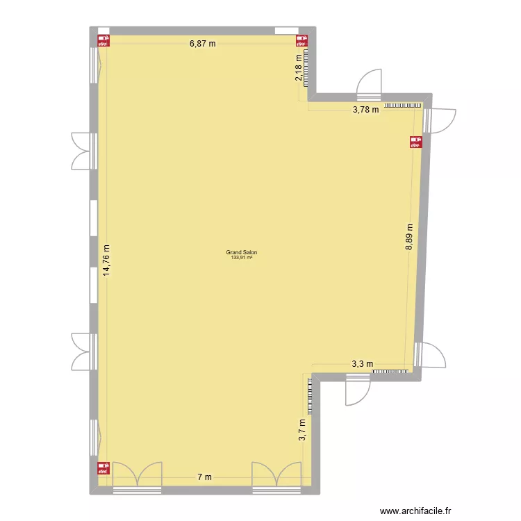 Grand Salon Malestroit 2026. Plan de 1 Pièce et 134 m²