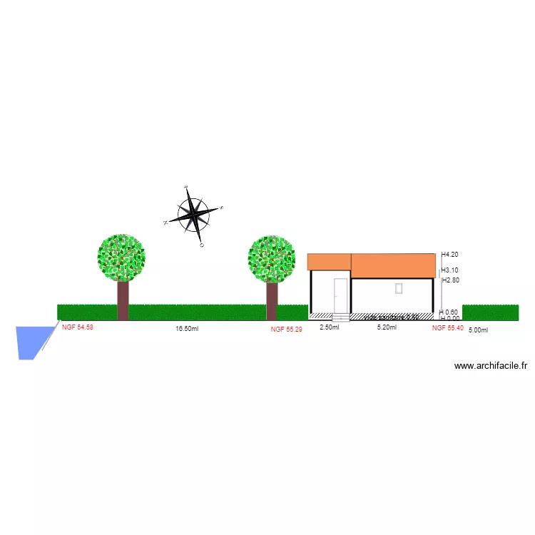 Plan en coupe                  chalet 59. Plan de 
