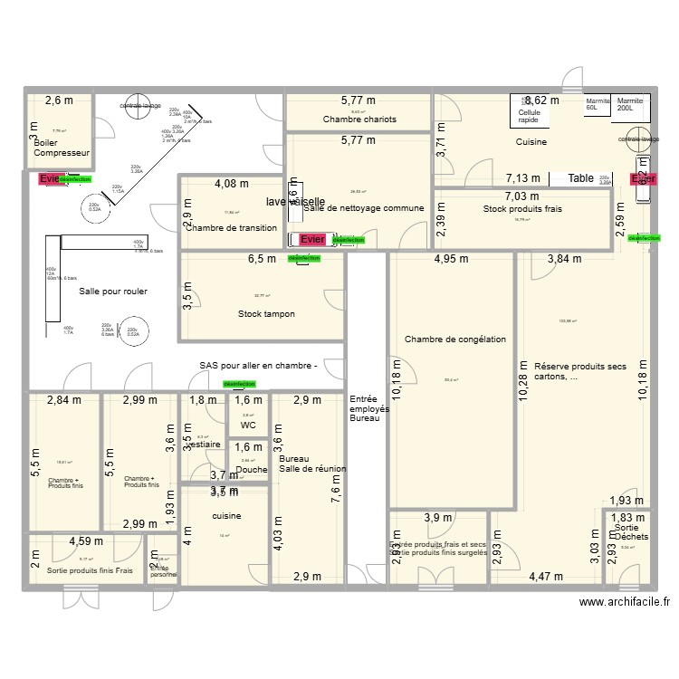 chafette 3. Plan de 18 pièces et 356 m2