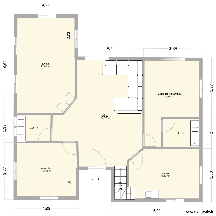 settat3. Plan de 7 pièces et 112 m2