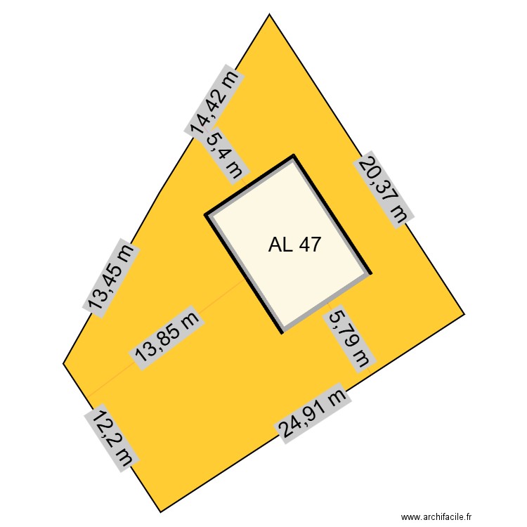 clairoix renouvelle Ap travaux. Plan de 1 pièce et 61 m2