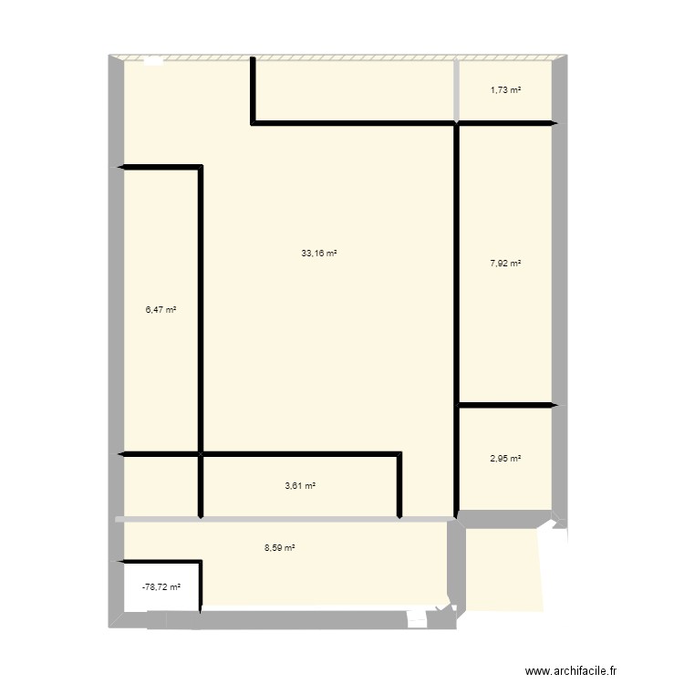 plan amenagement labo patisserie place du poirier baron sannois. Plan de 0 pièce et 0 m2