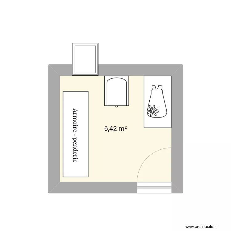 Chambre N. Plan de 