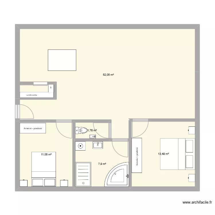 maison 90m². Plan de 5 et 86 m² maison 90m². Plan de 5 et 86 m²