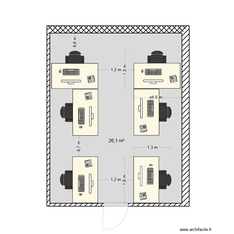 Plan de bureau. Plan de 0 pièce et 0 m2