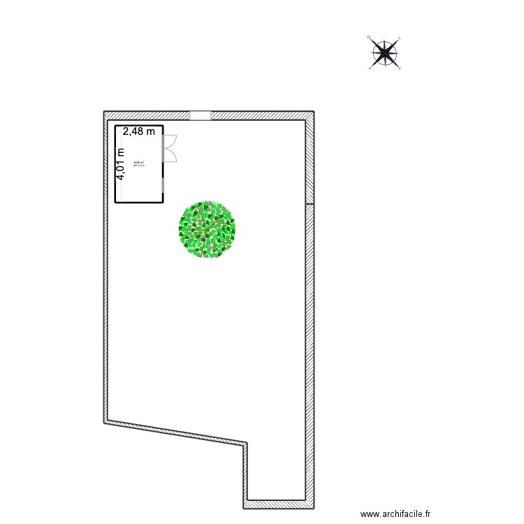 Abri de jardin 1. Plan de 1 pièce et 10 m2