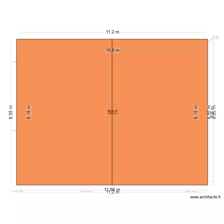 Maison compl&egrave;te. Plan de 