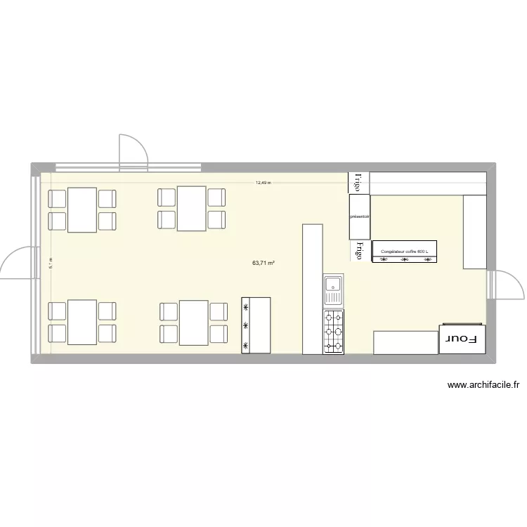 cheezy burger. Plan de 1 et 64 m² cheezy burger. Plan de 1 et 64 m²