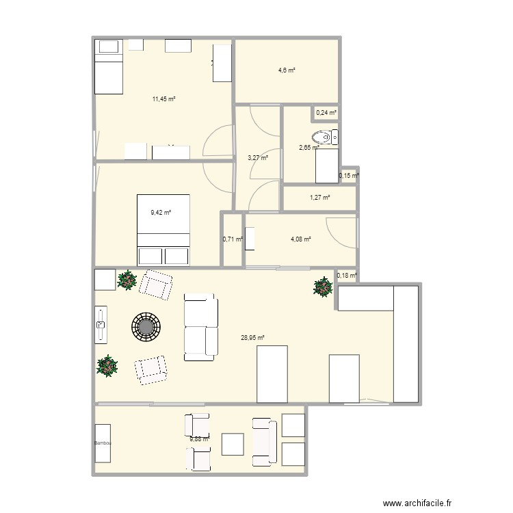 Appartement. Plan de 0 pièce et 0 m2