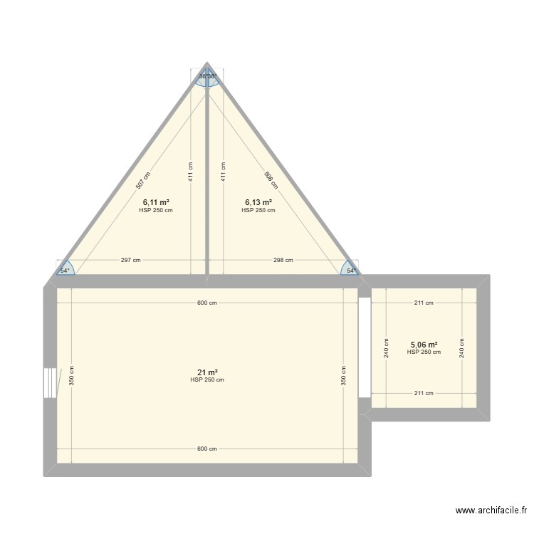 plan LECLERC. Plan de 4 pièces et 38 m2