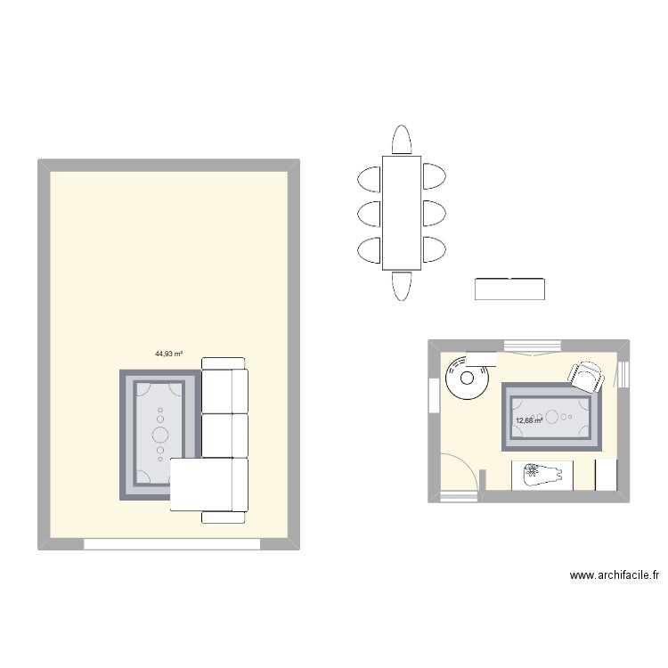 DRESSINGS NEW MAISON. Plan de 2 pièces et 58 m2