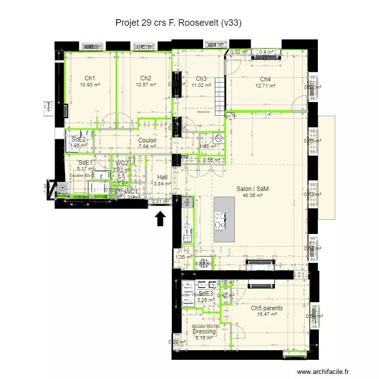 29 crs FR v33 ss meubles. Plan de 29 crs FR v33 ss meubles. Plan de