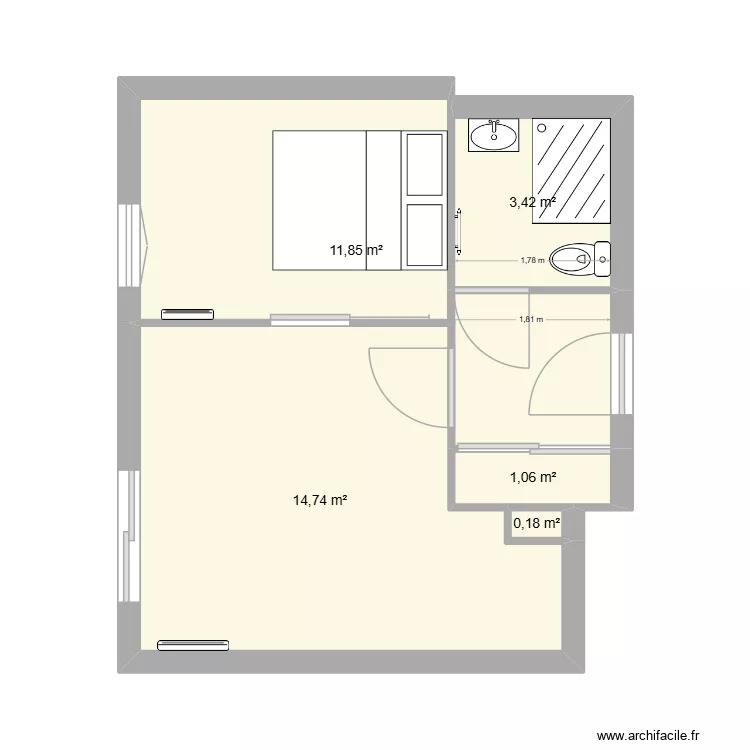 Appart Ouistreham. Plan de 5 et 31 m² Appart Ouistreham. Plan de 5 et 31 m²