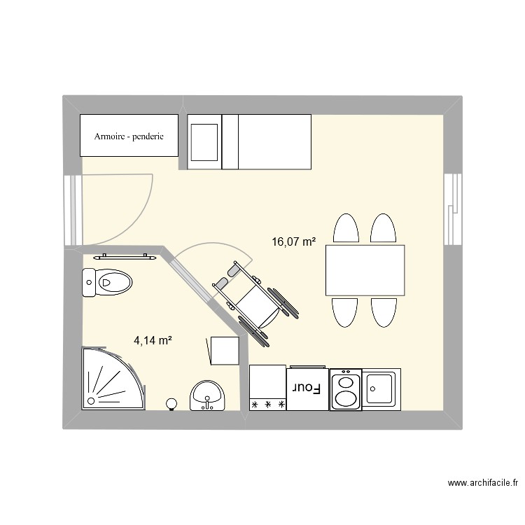 leaaaaaaaaaaaaaaaaaaaaaaaaaaaaaaaaa. Plan de 2 pièces et 20 m2
