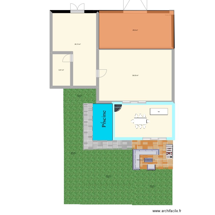 Jamie. Plan de 5 pièces et 117 m2