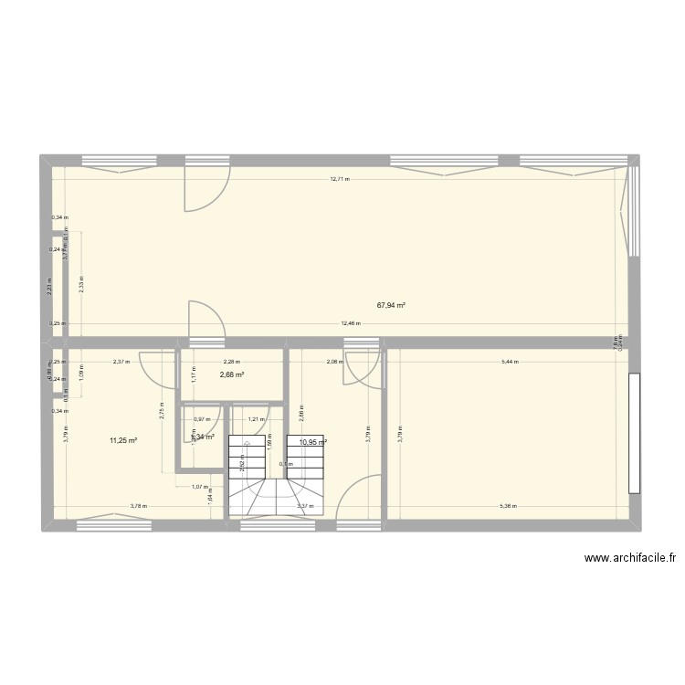 Wasquehal RDC. Plan de 5 pièces et 94 m2