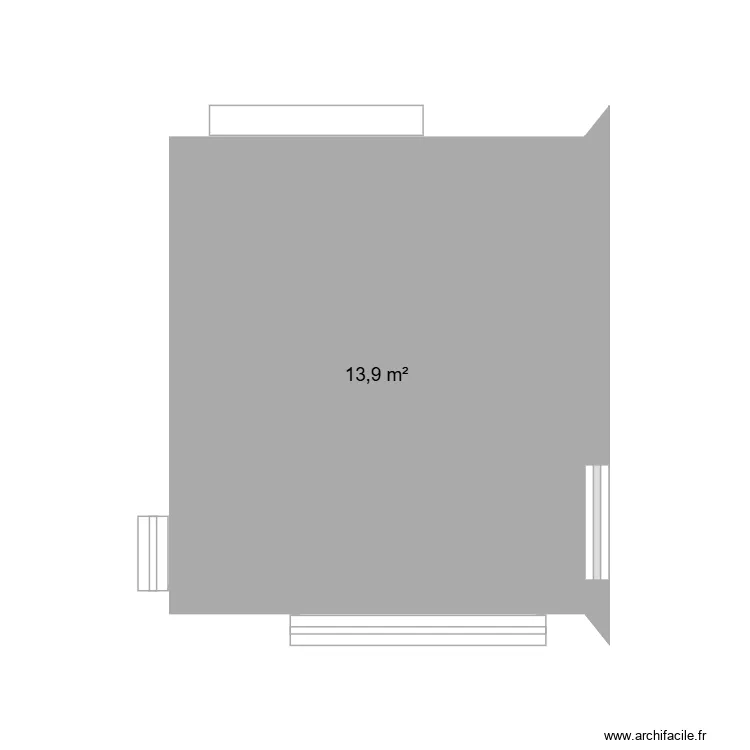 maison srt hulet. Plan de 1  et 14 m²