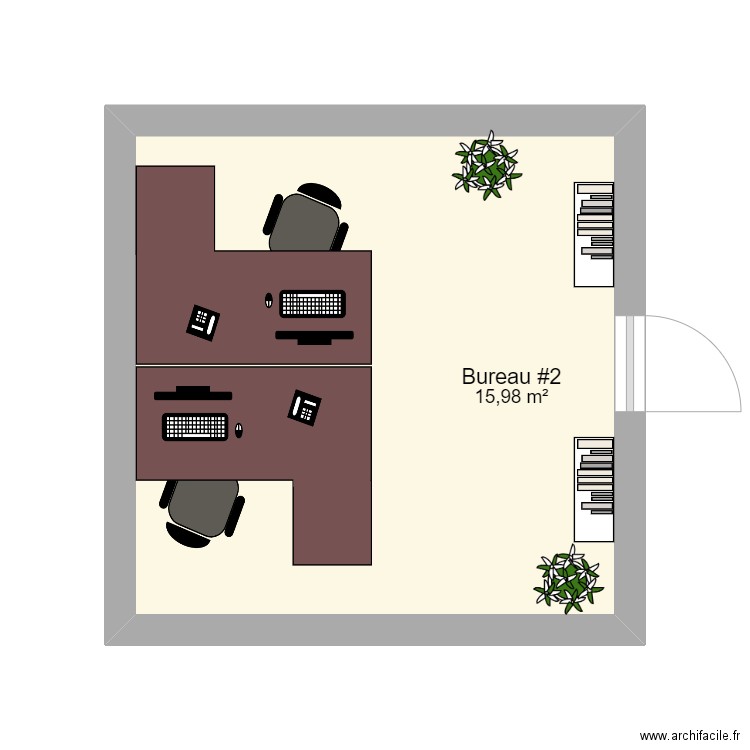 Aménagement bureau #2. Plan de 0 pièce et 0 m2