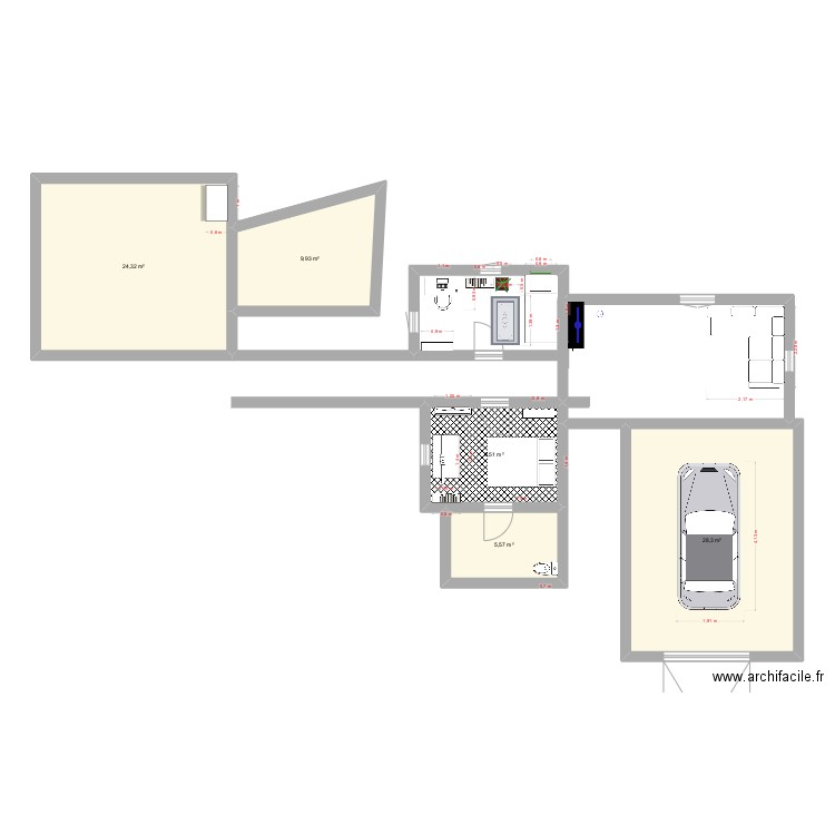 bryan. Plan de 5 pièces et 78 m2