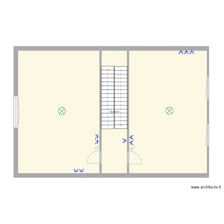1st  Floor. Plan de 3 pièces et 90 m2