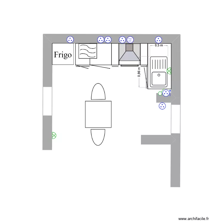 cuisine riberac. Plan de 